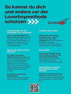 Aufklärungsplakat zu Loverboymethode